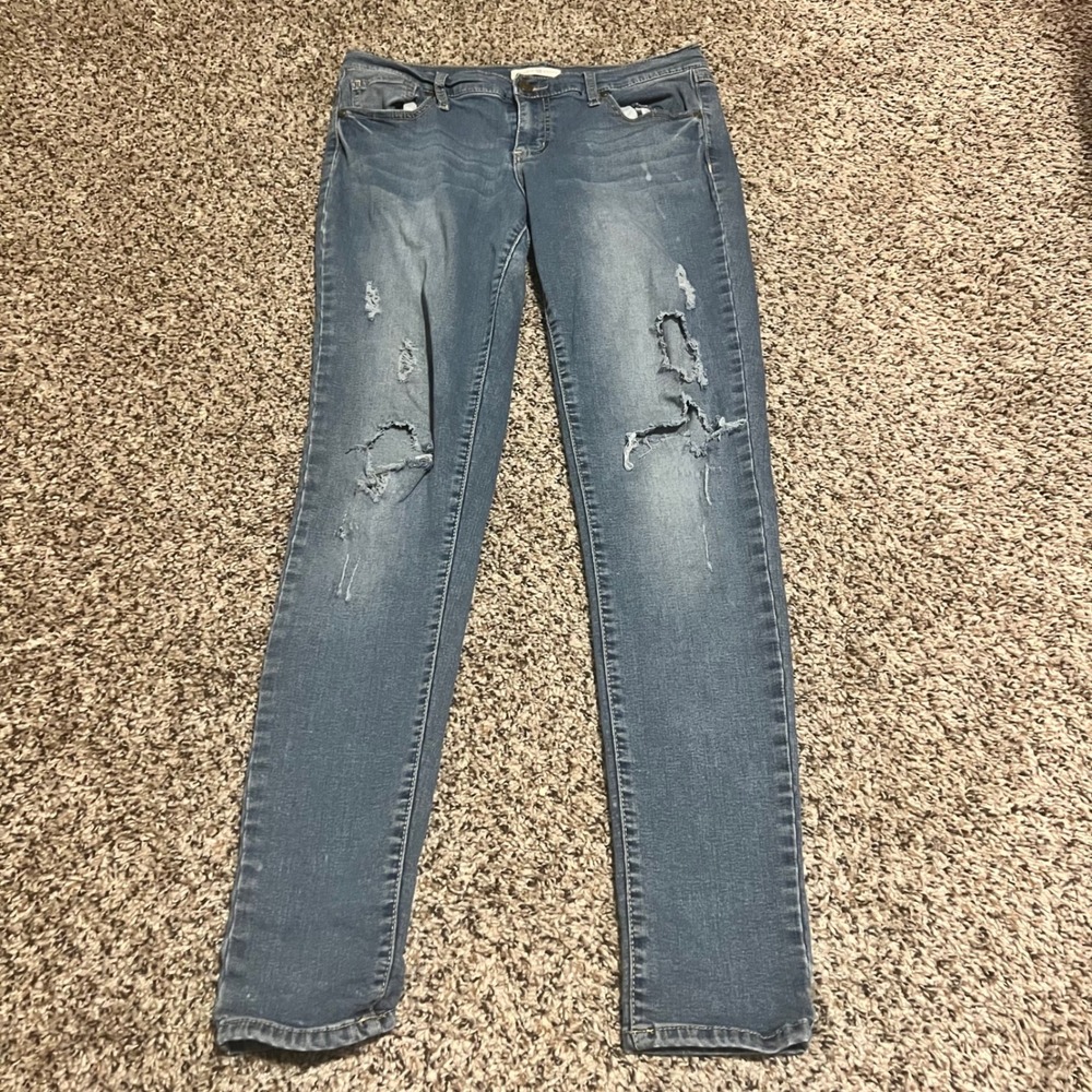 Altar'd State Distressed Denim Jeans Ripped Skinny Blue Women's 30